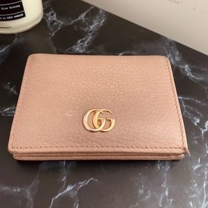 GUCCI Marmont Petite textured-leather wallet